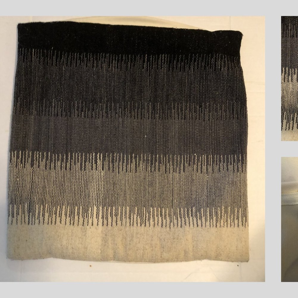 Loloi Large Wool Pillow Sham Gray Ombre 22" x 22"